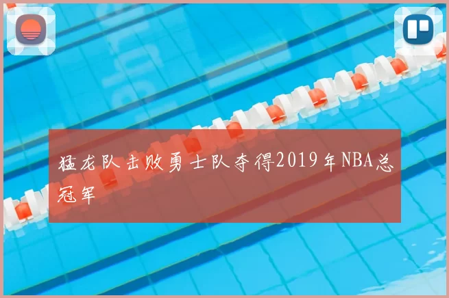 猛龙队击败勇士队夺得2019年NBA总冠军