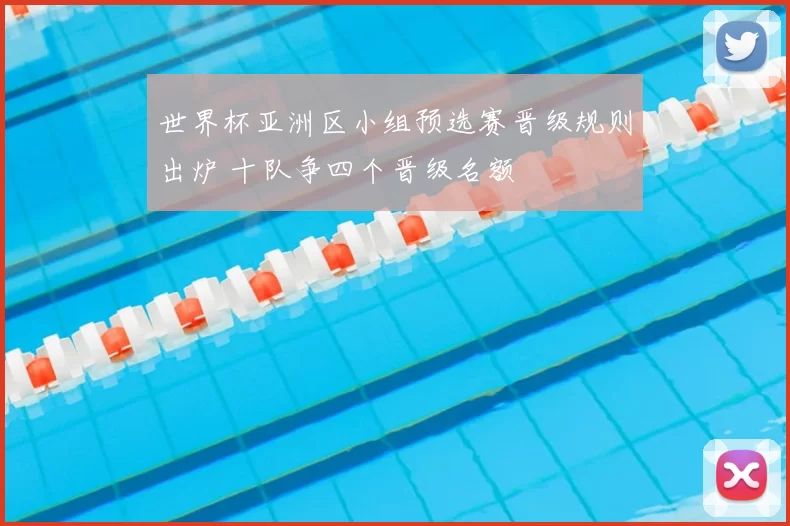 世界杯亚洲区小组预选赛晋级规则出炉 十队争四个晋级名额